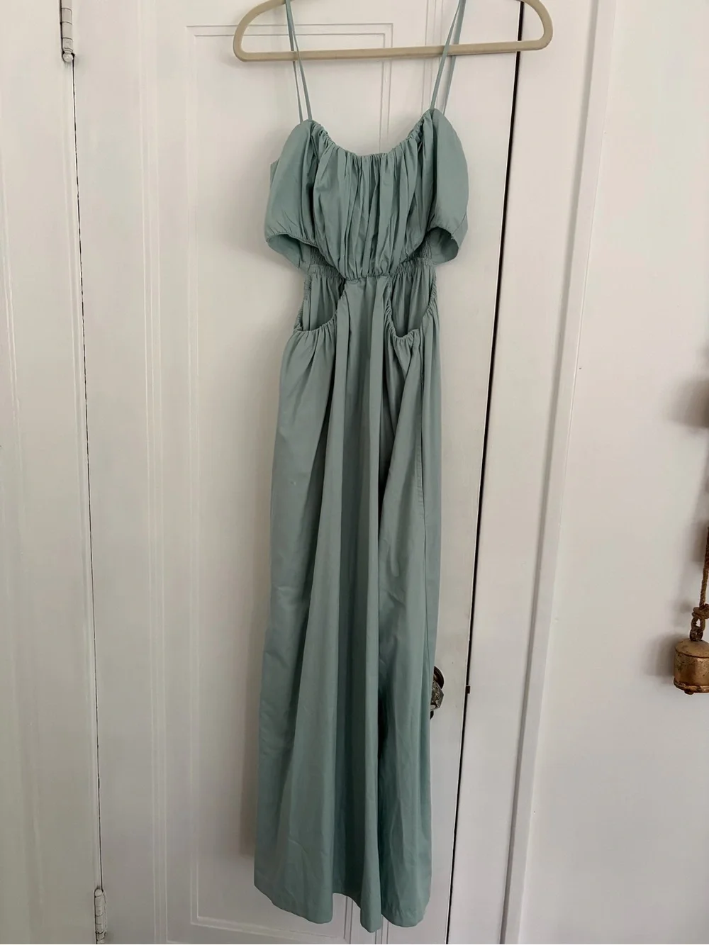 Abercrombie & Fitch Cut Out Spaghetti Strap Maxi Dress